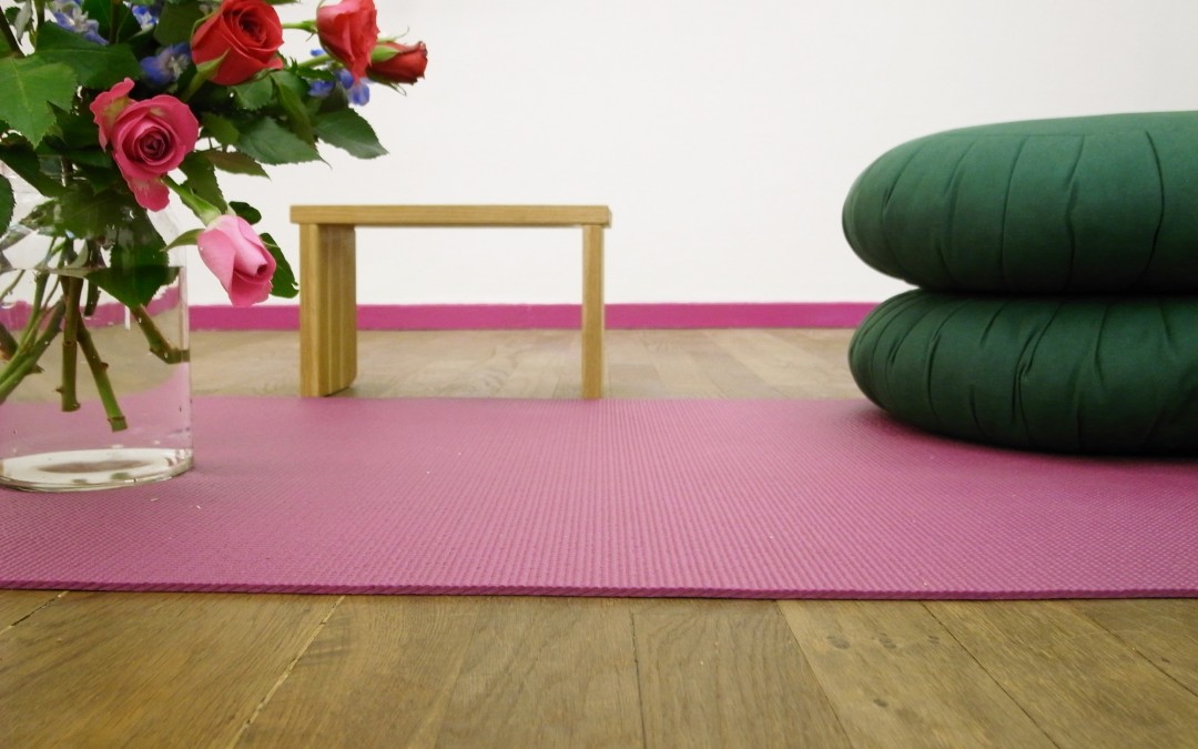 tapis fleur coussin Cours stages Yoga hatha exercices posture yogamanjali filla brion Paris 20